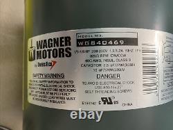 Moteur de ventilateur de condenseur à 4 vitesses variable de 1/3 à 1/6 HP, 208-230 VAC Wagner Motors