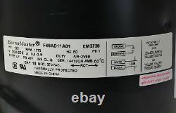Moteur de ventilateur de condenseur de climatiseur 1/2 HP 230 volts 1075 tr/min EM-3730