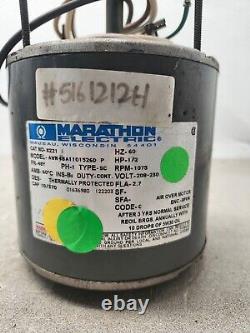 Moteur de ventilateur de condenseur de marathon d'occasion 60HZ 1/2HP 208-230VOLTS X221 AWN48A1101526D