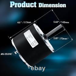 Moteur de ventilateur de condenseur de remplacement 1/4 HP 830 RPM compatible avec les systèmes Goodman
