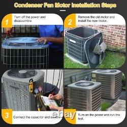 Moteur de ventilateur de condenseur puissant 1/4hp 5KCP39EGS070S, compatible avec plusieurs unités