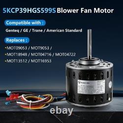 Moteur de ventilateur de soufflerie 5KCP39HGS599S 1/3 HP 115 V 1075 tr/min 4 vitesses, ventilateur de soufflerie de fournaise