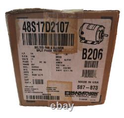 NOUVEAU. Marathon B206, 48S17D2107, S87-873, Moteur de ventilateur de condenseur, 1/4 Hp, Cadre 48Z