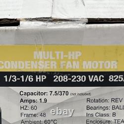 NOUVEAU ! Moteur de ventilateur de condenseur TOTALINE Multi-HP 1/3-1/6 HP 208/230 VCA P257-E5464