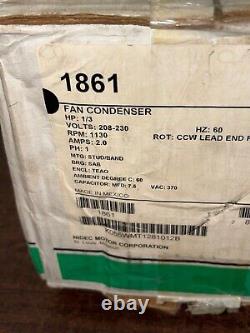 Nouveau moteur de ventilateur à condensateur Nidec Us Motors 1861 S4