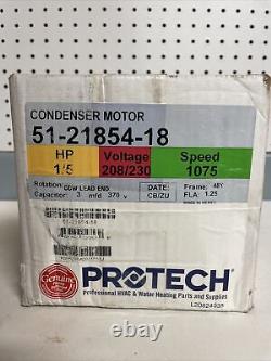Protech 51-21854-18 Moteur de ventilateur de condenseur 1/5 HP 208/230 Volts