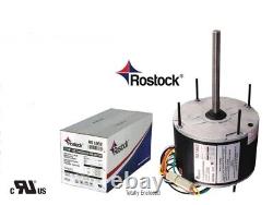 ROSTOCK Moteur de ventilateur de condenseur A/C 1/3 HP 230V 825 RPM C Avec CCW ARBRE 1/2 UL APPROUVÉ