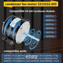 Remplacement du moteur de ventilateur 3315332.005 pour le moteur de ventilateur Genteq F48AF70A61, compatible avec