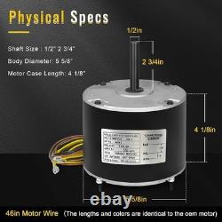 Remplacement du moteur de ventilateur de condenseur 5KCP39DGY543S 1/5HP 1100RPM 208 230V LIVRAISON GRATUITE
