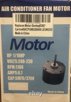 Remplacement du moteur de ventilateur de condenseur pour Carrier 5KCP39BGS069S #3S001, #GE3907 Genteq