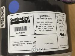 Service First Oem Mot18664 K55hxruy-3075 Moteur de Condenseur 1/3hp 1100rpm 200-230v