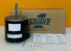 Source 1 F48M29A50 1/2 HP, 1075 RPM, 460 VAC, HVAC Condenser Fan Motor. Nouveau.