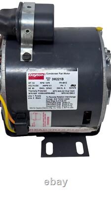 Support de moteur de ventilateur à condensateur DAYTON 3M221B monté ouvert Air-Over 1/2 HP 1075RPM